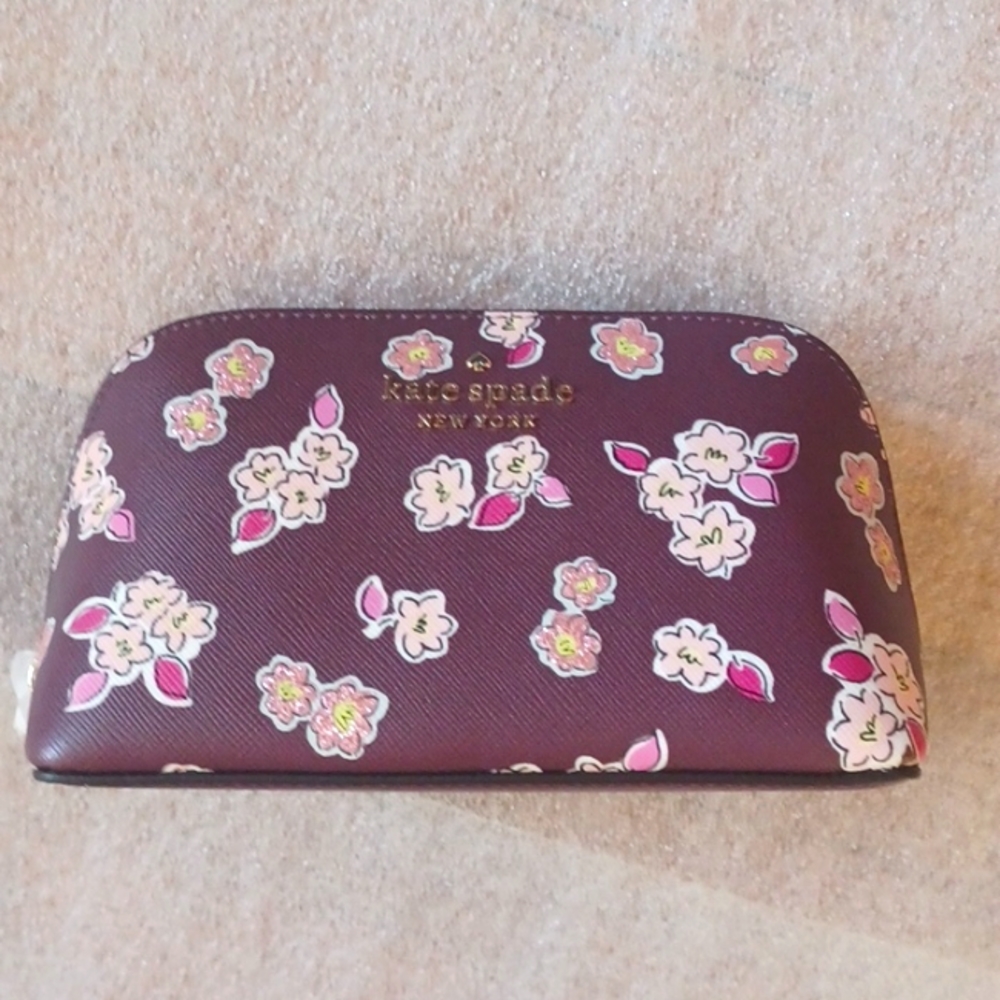 NWT Kate Spade Floral Cosmetic Case - Picture 1 of 8